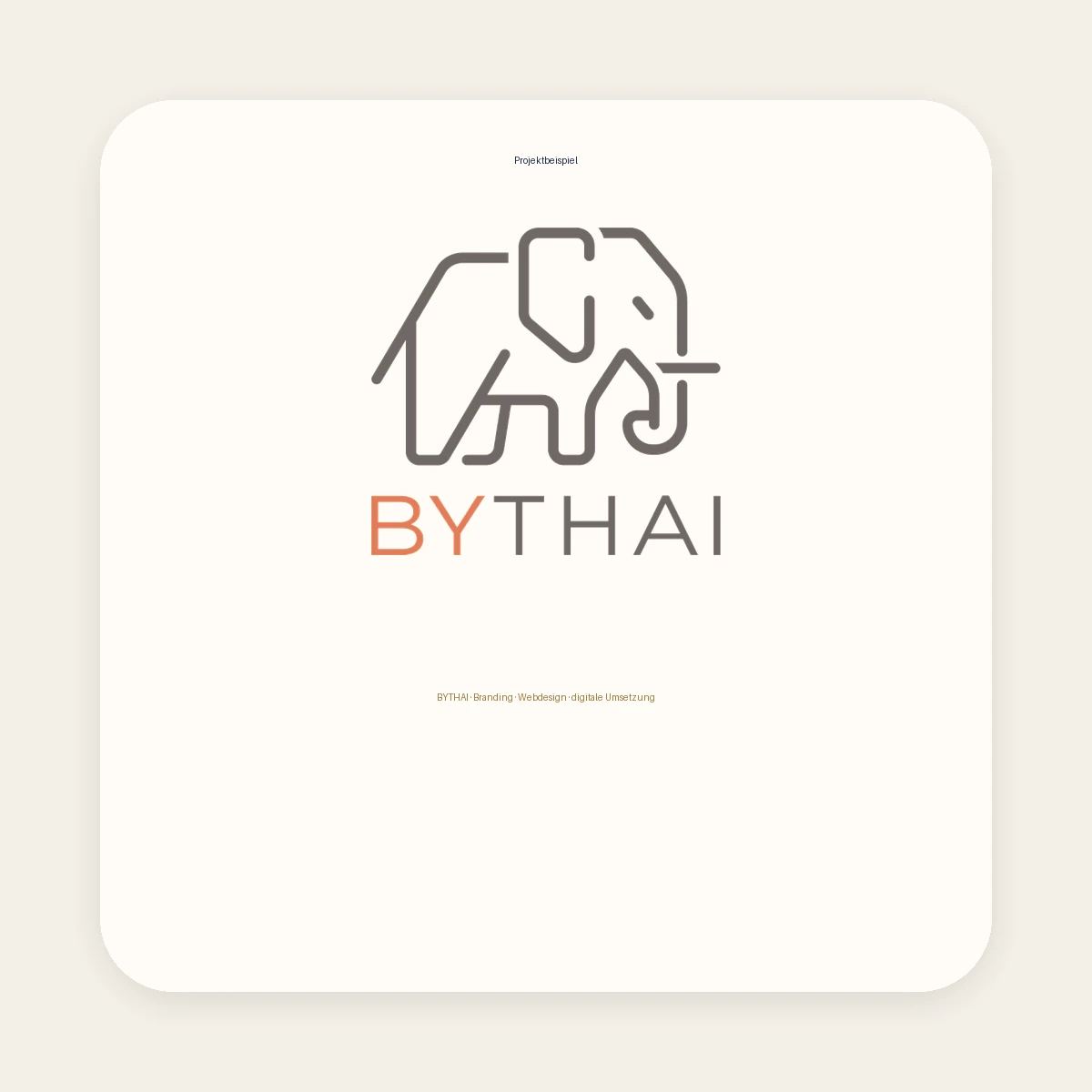 BYTHAI Logo und Projekthinweis